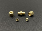 Соединитель тормозных трубок самовальцующийся (латунь, для трубки 4.75мм)